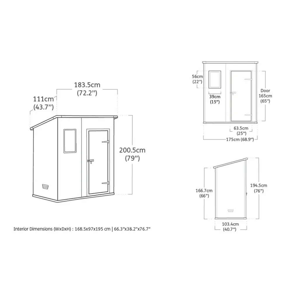Casetta da giardino Beige Manor Pent 6x4