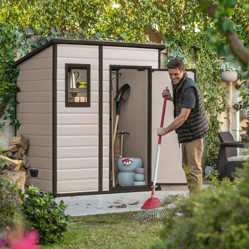 Casetta da giardino Beige Manor Pent 6x4