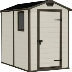 Casetta da giardino grande beige Manor 4x6