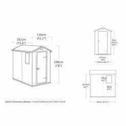 Casetta da giardino grande beige Manor 4x6