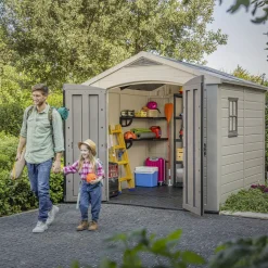 Casetta da giardino grande beige Factor 8x8