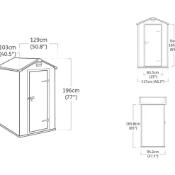 Casetta da giardino grande beige Manor 4x3