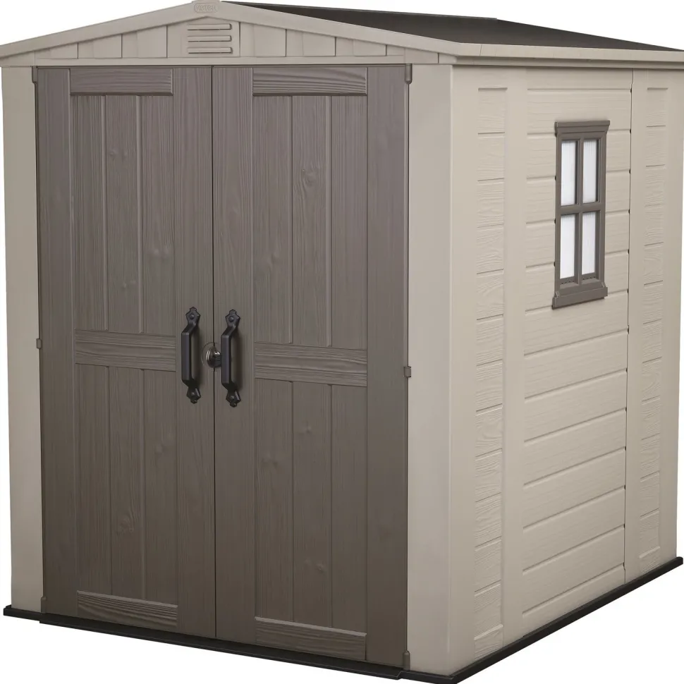 Casetta da giardino grande beige Factor 6x6