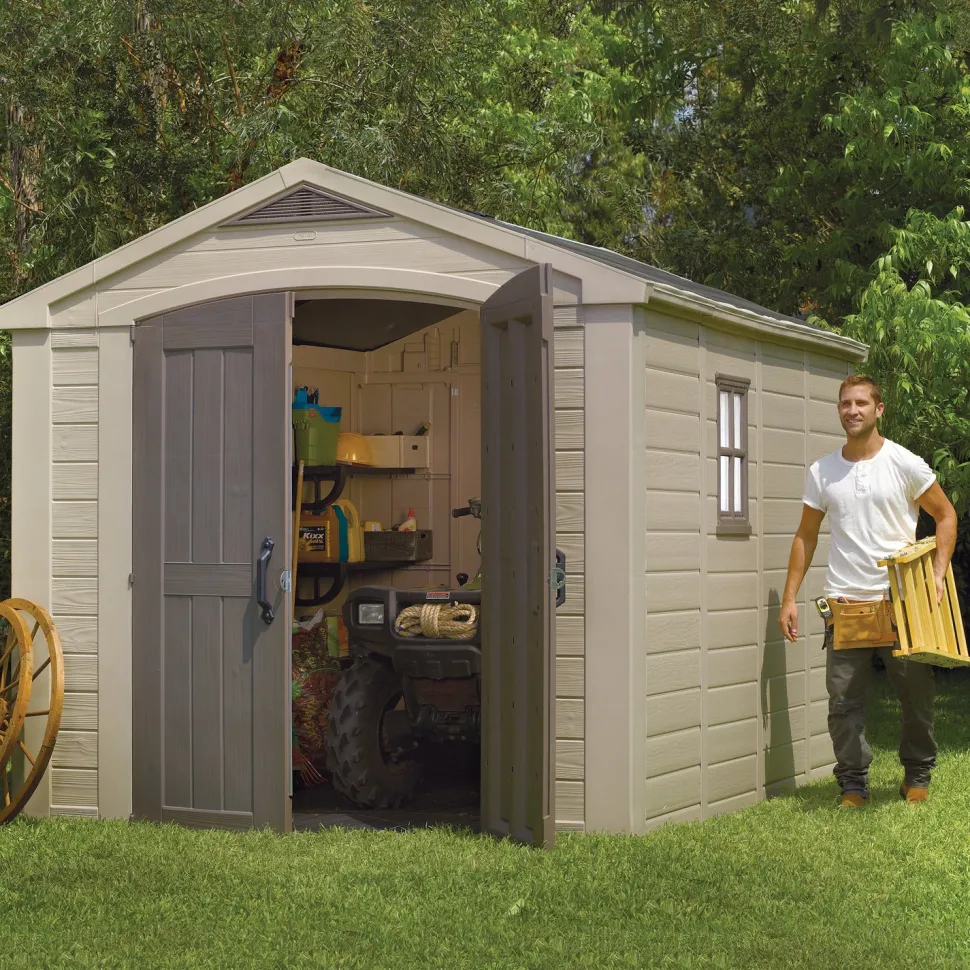 Casetta da giardino grande beige Factor 8x11
