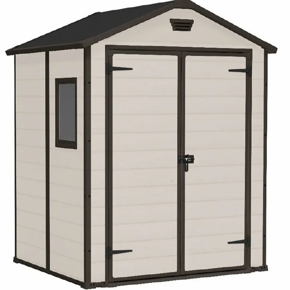 Casetta da giardino grande beige Manor 6x5