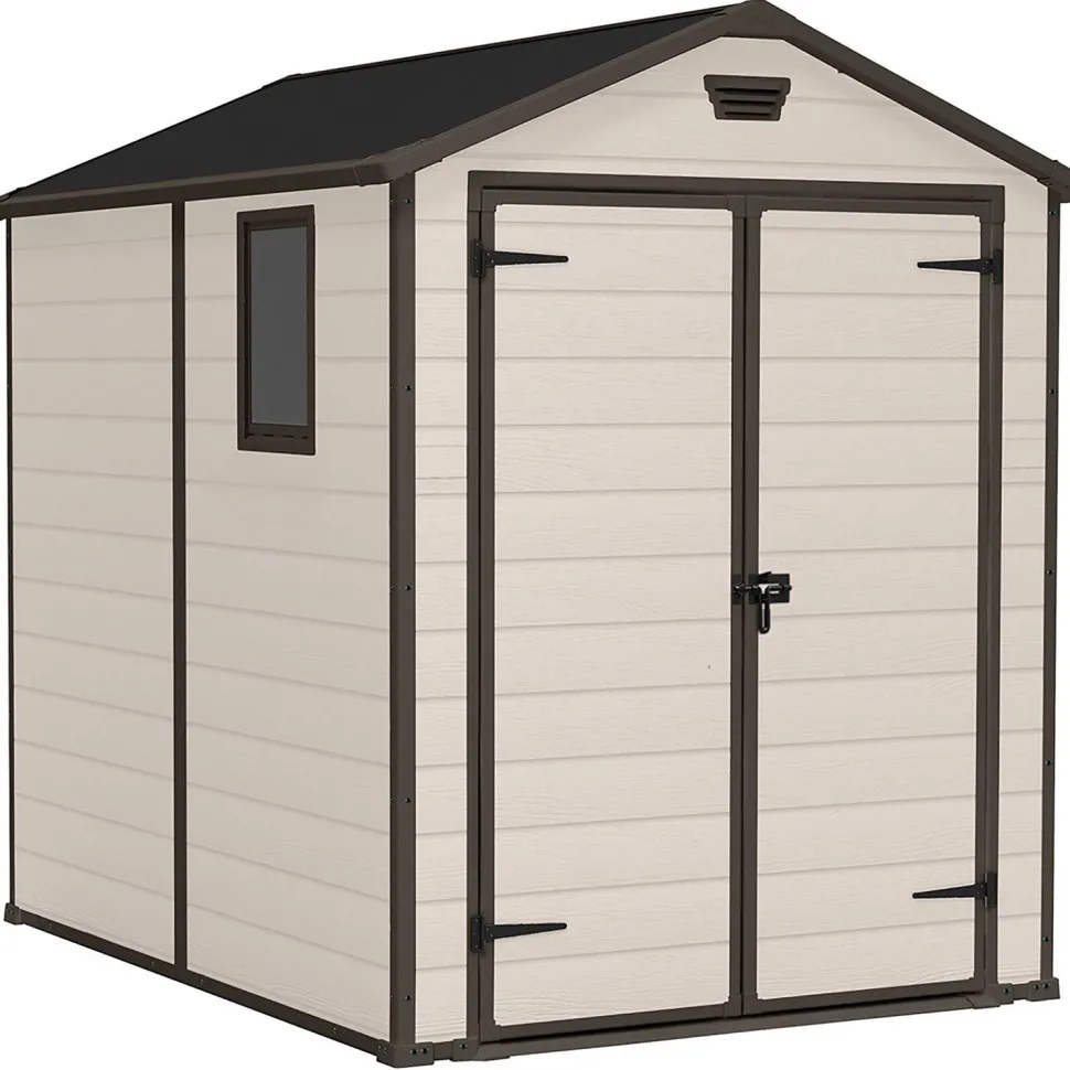 Casetta da giardino grande beige Manor 6x8