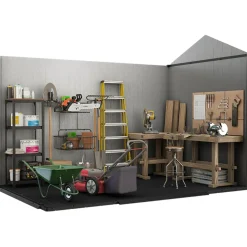 Casetta da giardino grande grigio Oakland 1175SD