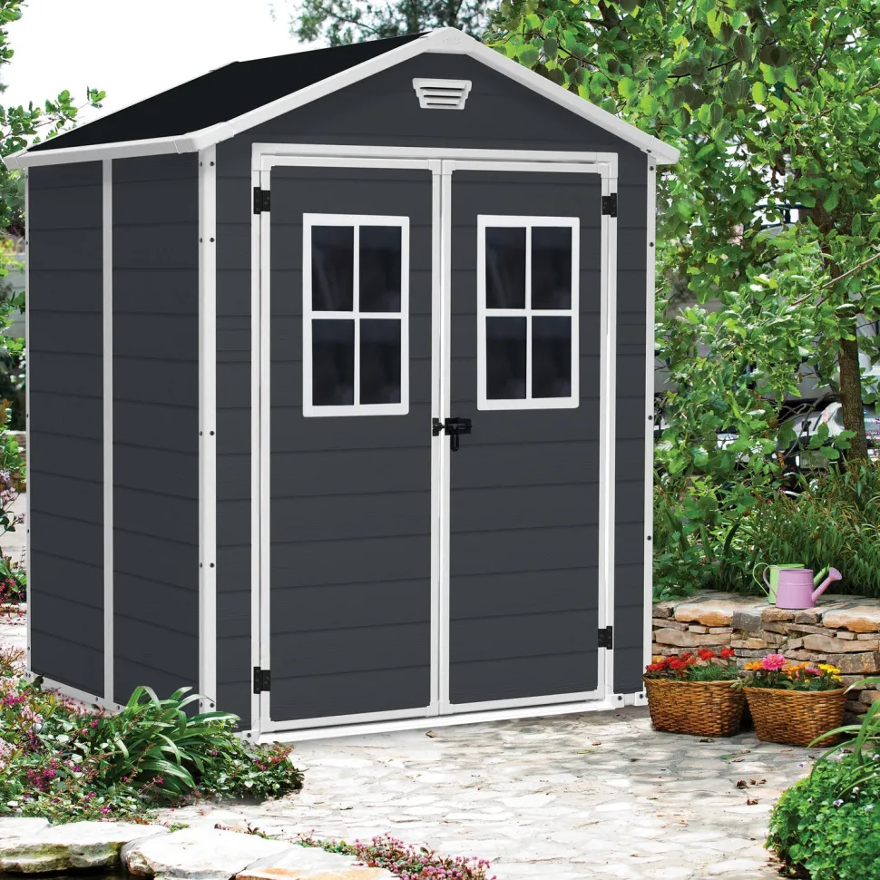 Casetta da giardino grande nero Manor 6x5