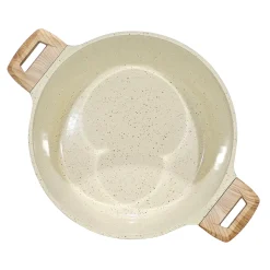 Casseruola Antiaderente in alluminio pressato con Coperchio in Vetro Crazy Wood diametro 28 cm