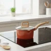 Casseruola Antiaderente in alluminio pressato con Coperchio in Vetro Crazy Wood diametro 16 cm
