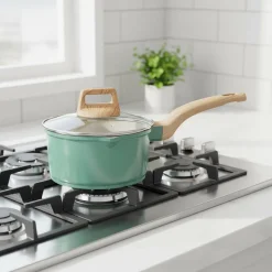 Casseruola Antiaderente in alluminio pressato con Coperchio in Vetro Crazy Wood diametro 16 cm