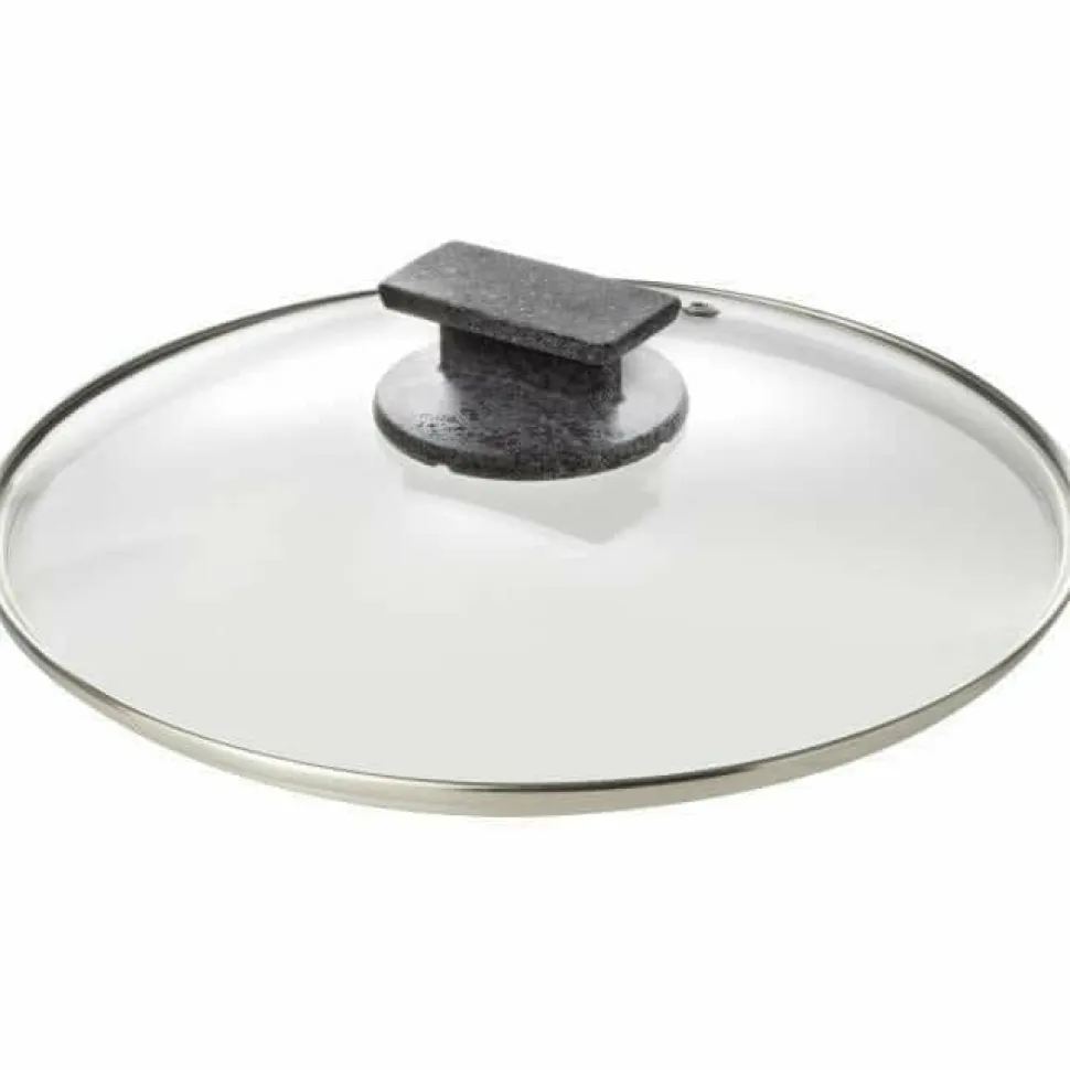 Casseruola antiaderente 2 manici con coperchio in vetro Regina di pietra Induction