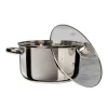 Casseruola in acciaio inox con coperchio in vetro Linea Matilde diametro 16 cm