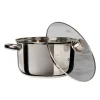 Casseruola in acciaio inox con coperchio in vetro Linea Matilde diametro 18 cm