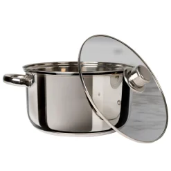 Casseruola in acciaio inox con coperchio in vetro Linea Matilde diametro 24 cm
