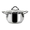 Casseruola in acciaio inox Veronique con coperchio in vetro temperato diametro 16 cm