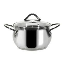 Casseruola in acciaio inox Veronique con coperchio in vetro temperato diametro 16 cm