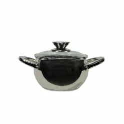 Casseruola in acciaio inox Veronique con coperchio in vetro temperato diametro 20 cm