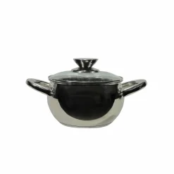 Casseruola in acciaio inox Veronique con coperchio in vetro temperato diametro 20 cm