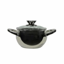 Casseruola in acciaio inox Veronique con coperchio in vetro temperato diametro 24 cm