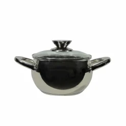 Casseruola in acciaio inox Veronique con coperchio in vetro temperato diametro 24 cm