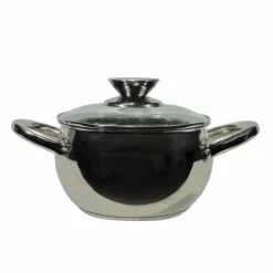 Casseruola in acciaio inox Veronique con coperchio in vetro temperato diametro 28 cm