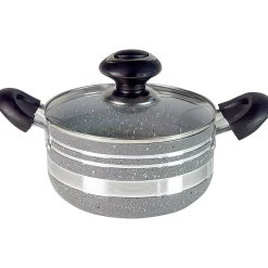 Casseruola in alluminio con coperchio in vetro Linea Cook diametro 24 cm