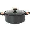 Casseruola in alluminio forgiato con coperchio Linea Japan diametro 28 cm