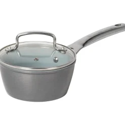 Casseruola in alluminio forgiato con coperchio in vetro Linea Keramì diametro 16 cm
