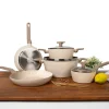 Casseruola in alluminio pressato Beige Linea Diamante diametro 28 cm