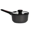 Casseruola in alluminio pressofuso con coperchio in vetro Linea Grenoble diametro 16 cm