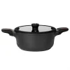 Casseruola in alluminio pressofuso con coperchio in vetro Linea Grenoble diametro 20 cm