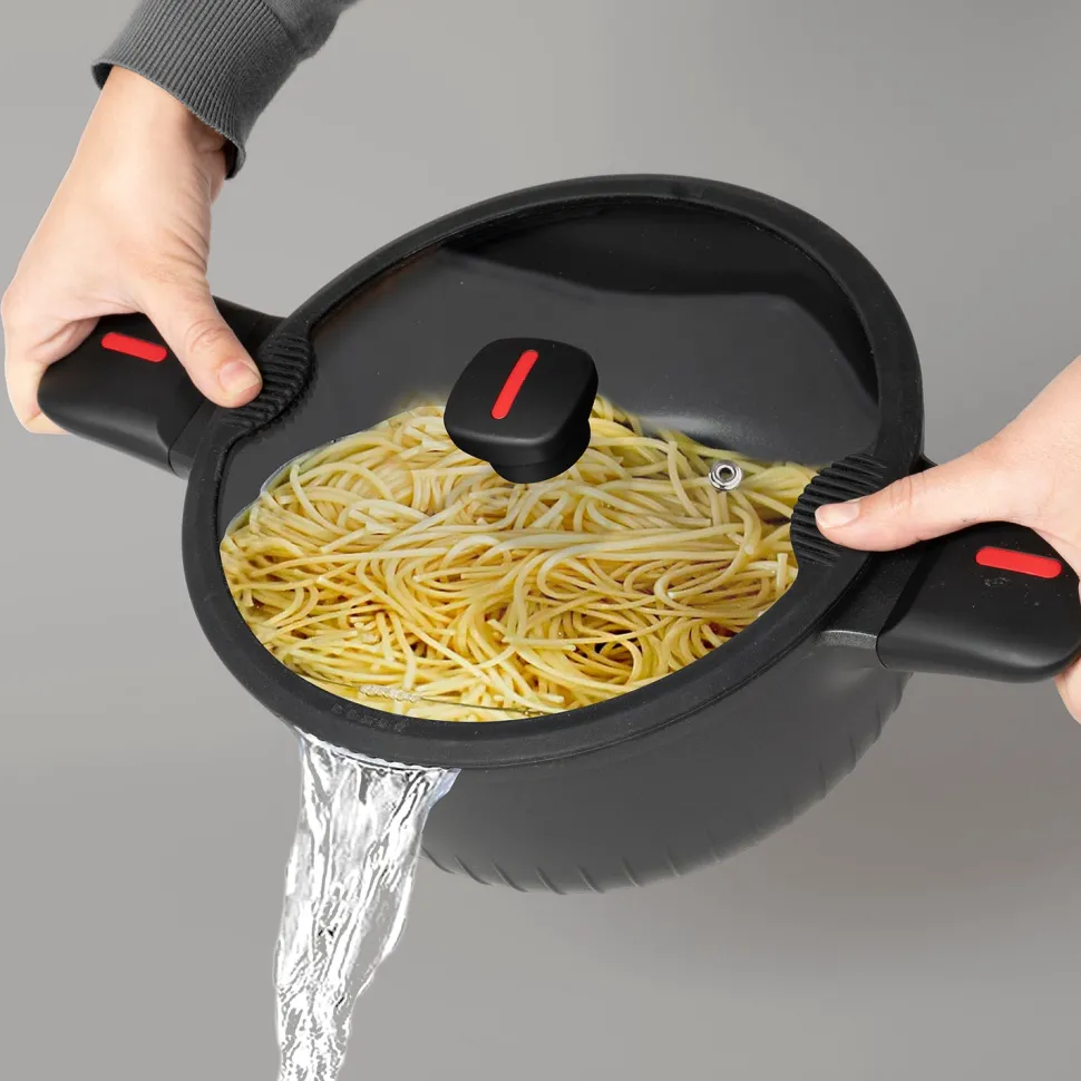 Casseruola in alluminio pressofuso con coperchio in vetro Linea Grenoble diametro 28 cm