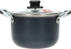 Casseruola 2 manici con coperchio in vetro Linea Granito