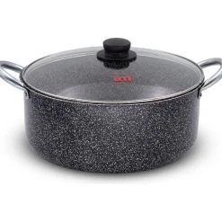 Casseruola 2 manici con coperchio in vetro Linea Maxima
