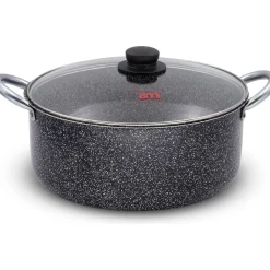 Casseruola 2 manici con coperchio in vetro Linea Maxima
