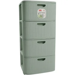 Cassettiera 4 cassetti Verde Linea Domus