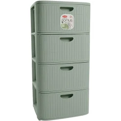 Cassettiera 4 cassetti Verde Linea Domus