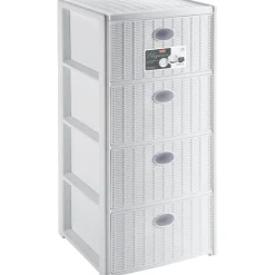 Cassettiera Linea Elegance 4 cassetti Bianco