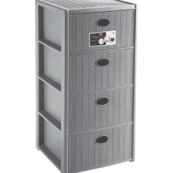 Cassettiera Linea Elegance 4 cassetti Grigio