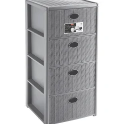 Cassettiera Linea Elegance 4 cassetti Grigio