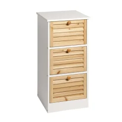 Cassettiera Multiuso 3 cassetti Legno di Abete Linea Woodhandy