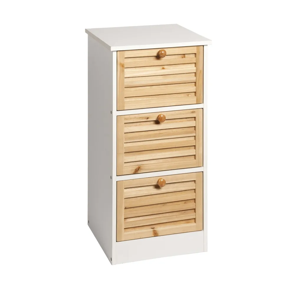 Cassettiera Multiuso 3 cassetti Legno di Abete Linea Woodhandy