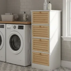 Cassettiera Multiuso 4 cassetti Legno di Abete Linea Woodhandy