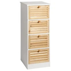 Cassettiera Multiuso 4 cassetti Legno di Abete Linea Woodhandy