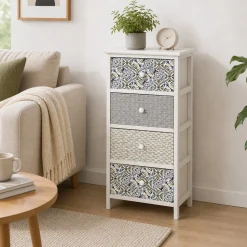 Cassettiera Multiuso 4 Cassetti Linea Woodhandy