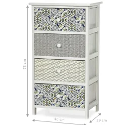 Cassettiera Multiuso 4 Cassetti Linea Woodhandy