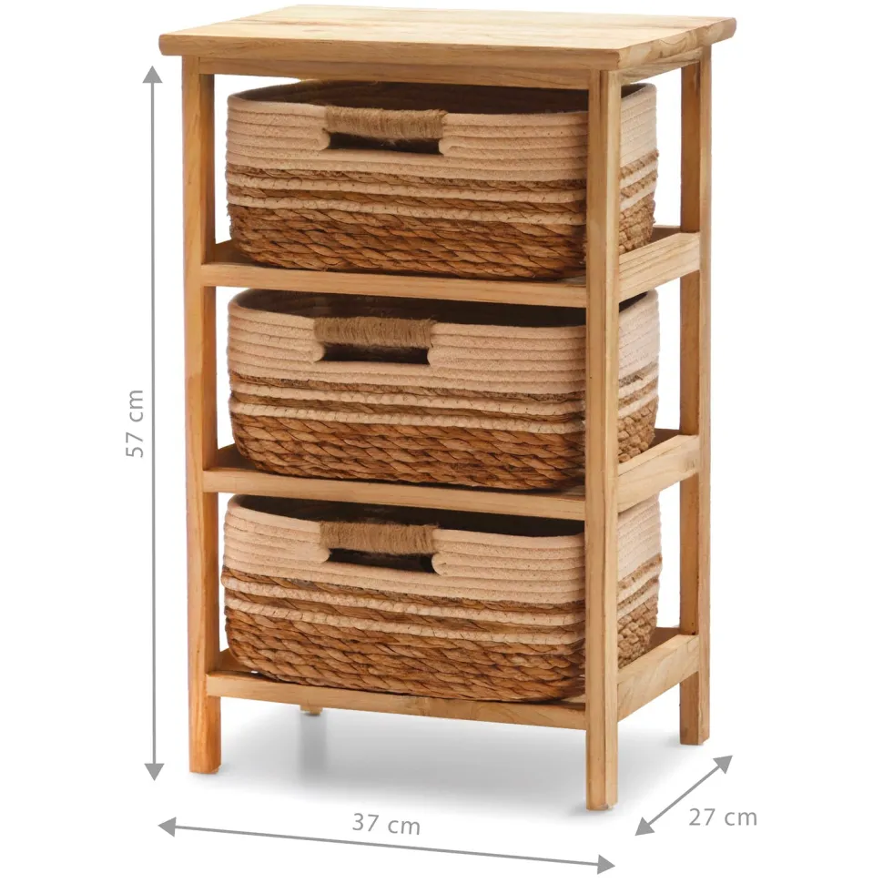 Cassettiera Multiuso Linea Woodhandy 3 Cassetti
