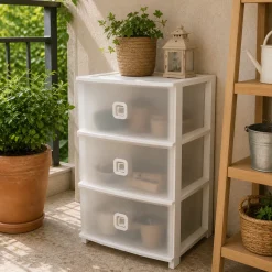 Cassettiera Pratika Plus 3 cassetti Bianca