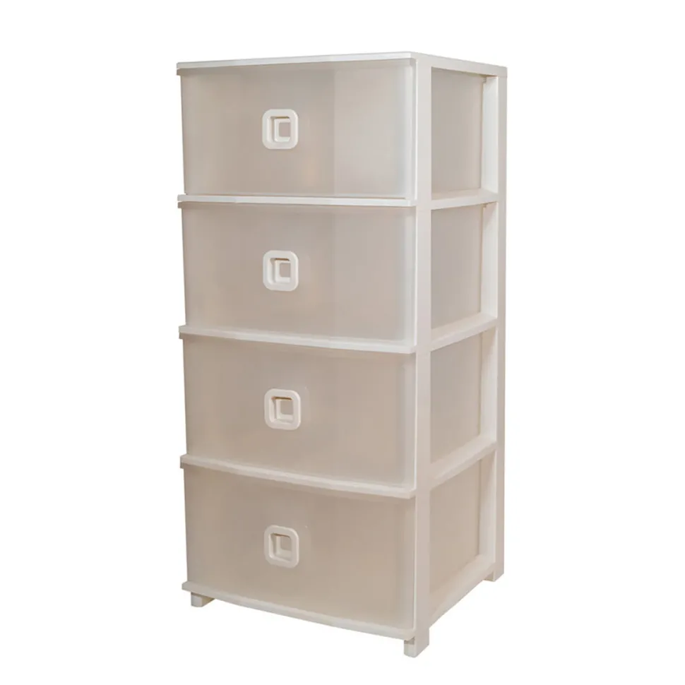 Cassettiera Pratika Plus 4 cassetti Bianca